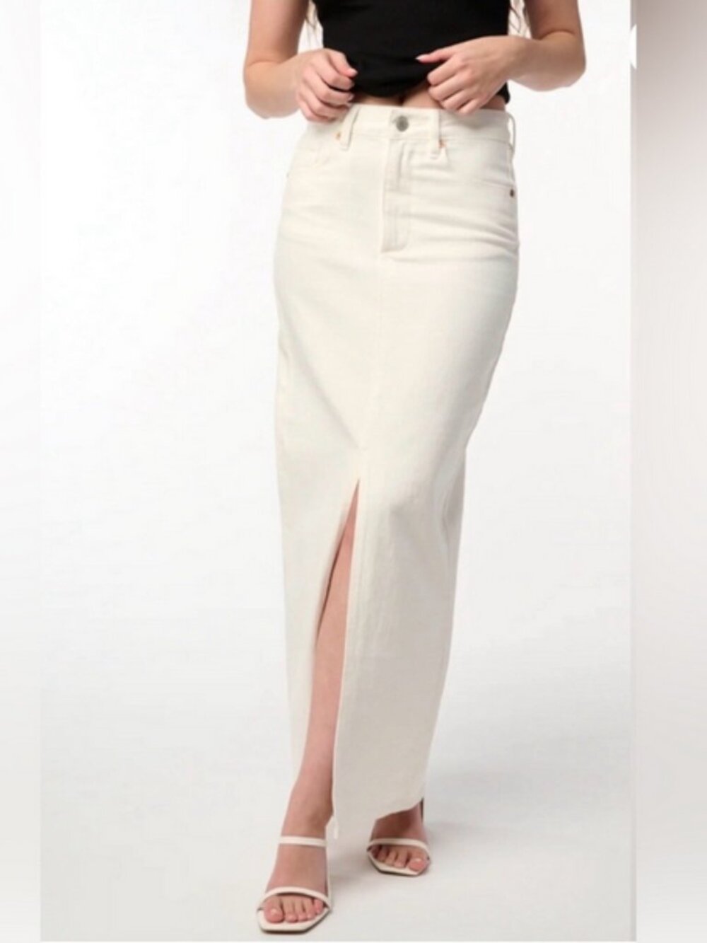Blank NYC Ecru Maxi Skirt 27